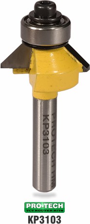 Bevel trim router bit sample