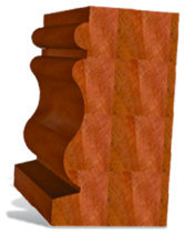 Classical cove router bit profile wood example