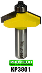 Classical cove edge profile bit by Pro-Tech