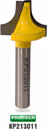 Pierce and round over router bit sample