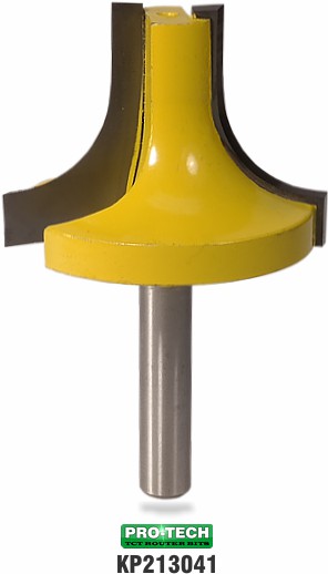 Pierce and round over router bit sample